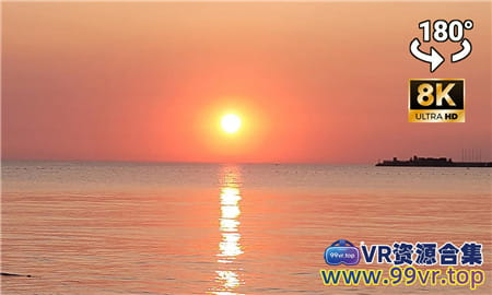 180°全景VR视频：沉浸式体验海上日出 朝阳 超清8K 0904-05