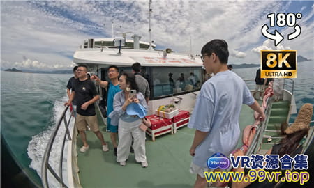 180°全景VR视频：乘坐游艇四孀之星号登录四孀列岛 超清8K 0904-06